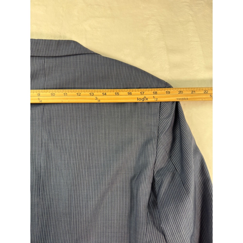 Coppley Esquire 2112 Blue Pinstripe 100% Wool Blazer Sport Coat Mens 44R - Picture 8 of 11